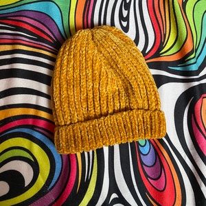 Yellow Chenille Beanie